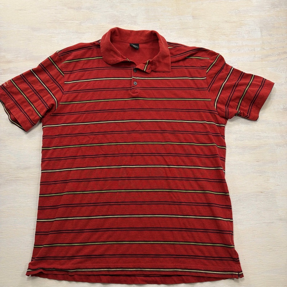 Nike Golf Polo Shirt Lake Las Vegas Striped Red Short Sleeve Mens XXL